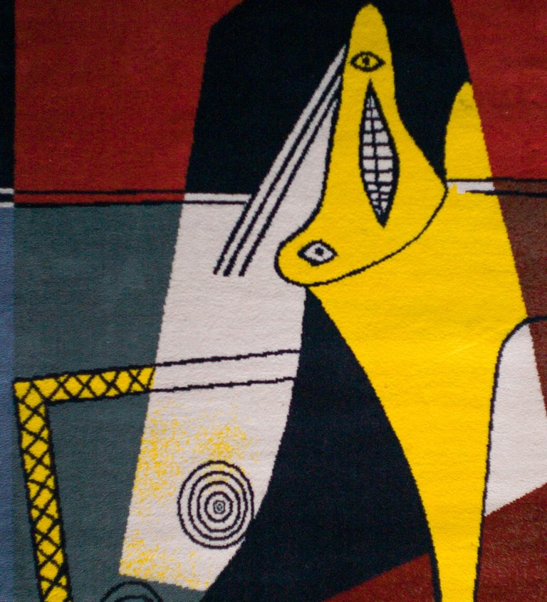 Large Wool “La Figura” Carpet After Pablo Picasso, Limited Edition, 1994 - Image 2