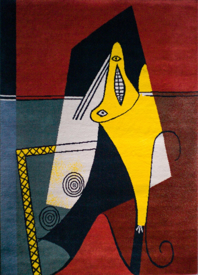 Large Wool “La Figura” Carpet After Pablo Picasso, Limited Edition, 1994 - Image 4