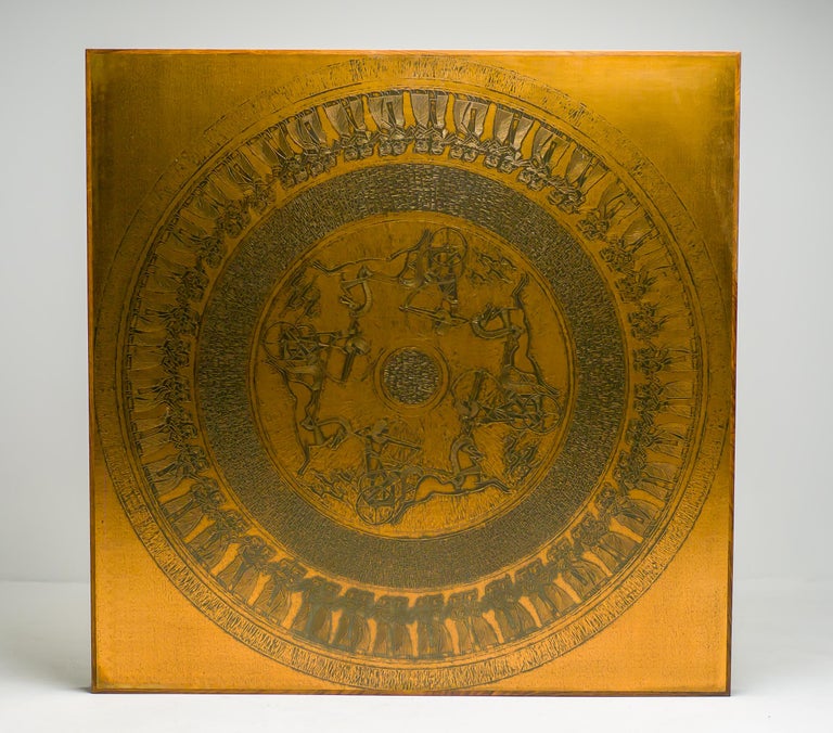 Neo-Egyptian Copper Coffee Table by Vad Trevarefabrikk, Norway, 1970 - Image 6