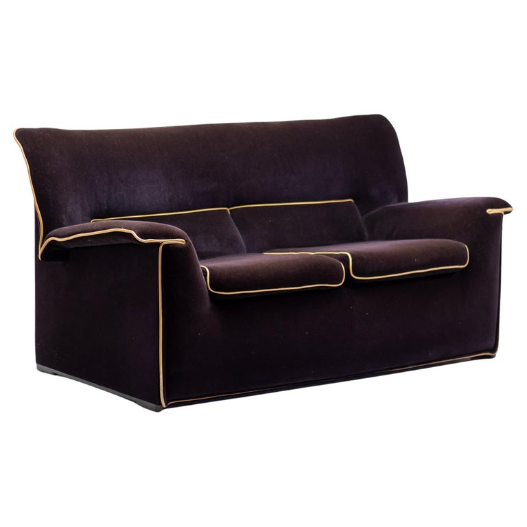 Afra & Tobia Scarpa Lauriana Sofa, Velvet, Italy, 1978