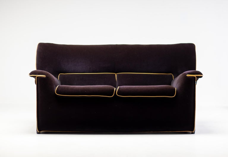 Afra & Tobia Scarpa Lauriana Sofa, Velvet, Italy, 1978 - Image 2