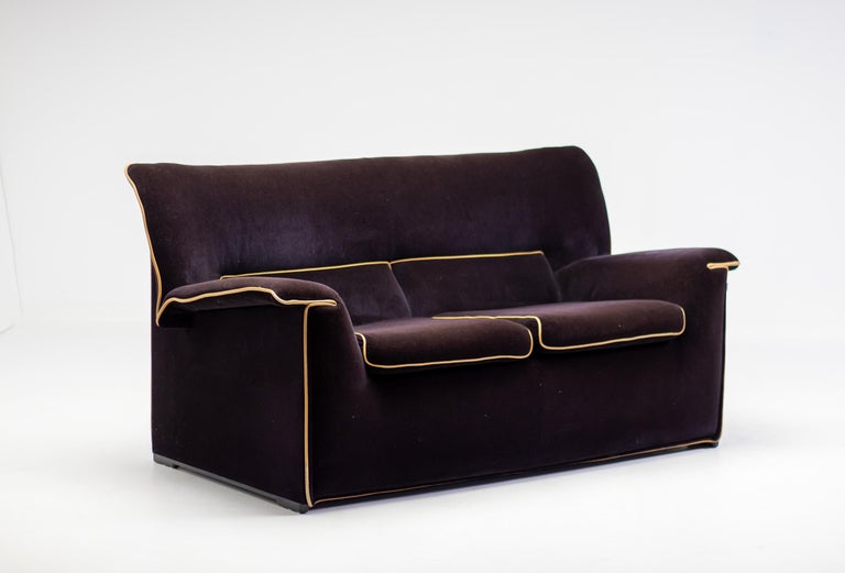 Afra & Tobia Scarpa Lauriana Sofa, Velvet, Italy, 1978 - Image 10
