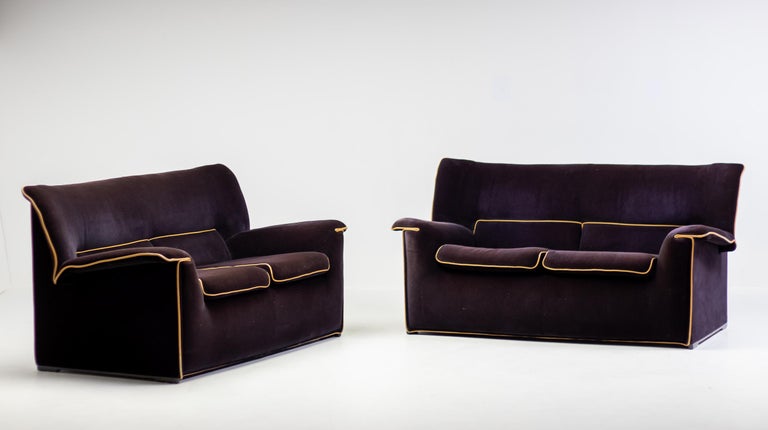 Afra & Tobia Scarpa Lauriana Sofa, Velvet, Italy, 1978 - Image 9