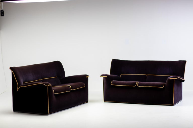 Afra & Tobia Scarpa Lauriana Sofa, Velvet, Italy, 1978 - Image 4