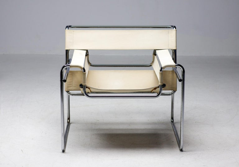 Marcel Breuer Early Canvas Model B3 "Wassily" Chair by Gavina - Image 2