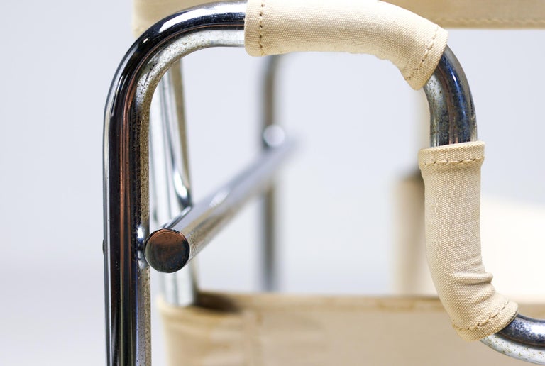 Marcel Breuer Early Canvas Model B3 "Wassily" Chair by Gavina - Image 10