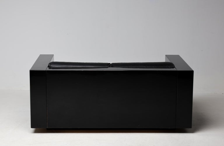 Massimo Vignelli Black-on-Black Saratoga Sofa, Poltronova, Italy, 1964 - Image 10