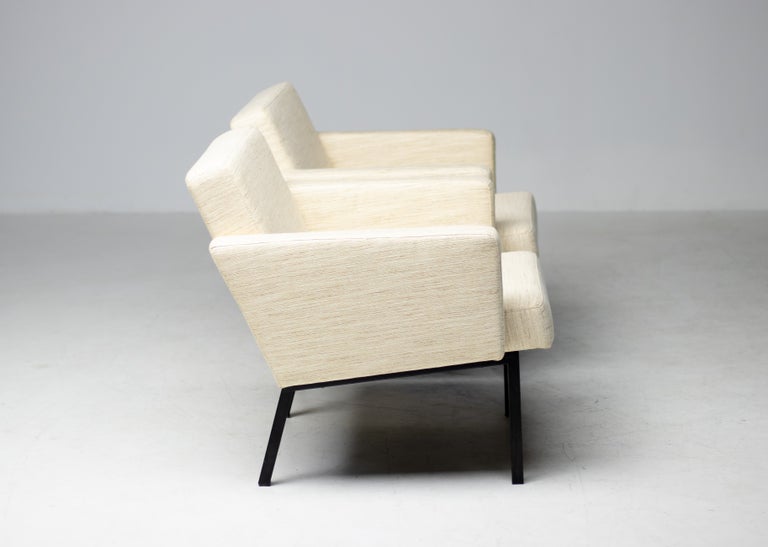 Pair of Martin Visser SZ48 Lounge Chairs for 't Spectrum, Beige/Cream Wool, 1965 - Image 3