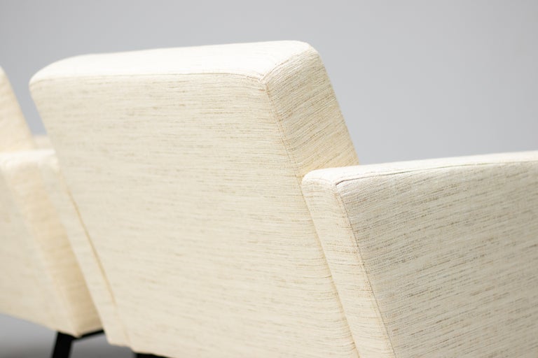 Pair of Martin Visser SZ48 Lounge Chairs for 't Spectrum, Beige/Cream Wool, 1965 - Image 5