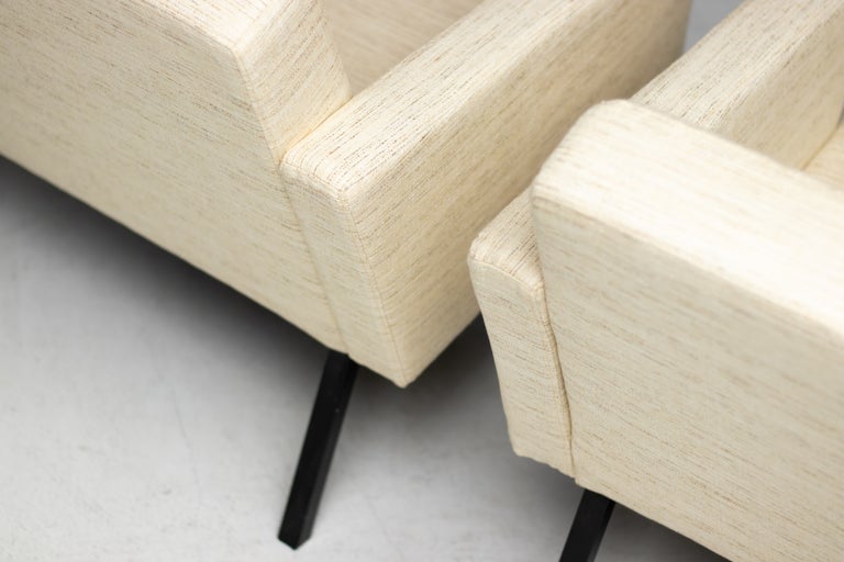 Pair of Martin Visser SZ48 Lounge Chairs for 't Spectrum, Beige/Cream Wool, 1965 - Image 6