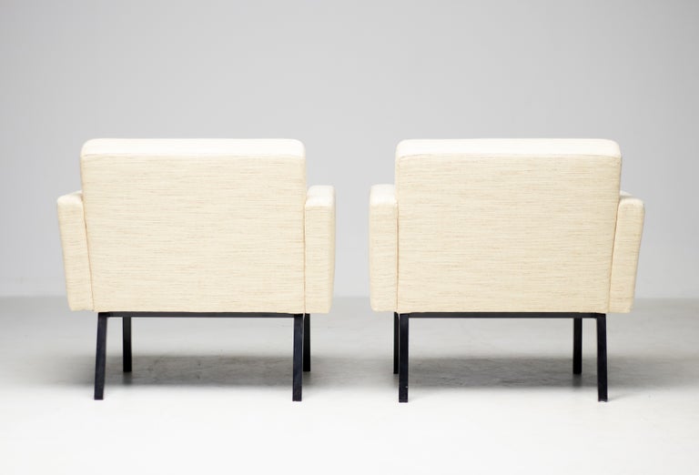 Pair of Martin Visser SZ48 Lounge Chairs for 't Spectrum, Beige/Cream Wool, 1965 - Image 7