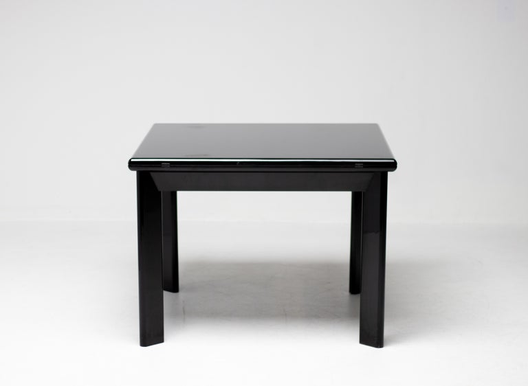 Rare Extendable Table, Kazuhide Takahama for Simon International, Black Lacquer - Image 2