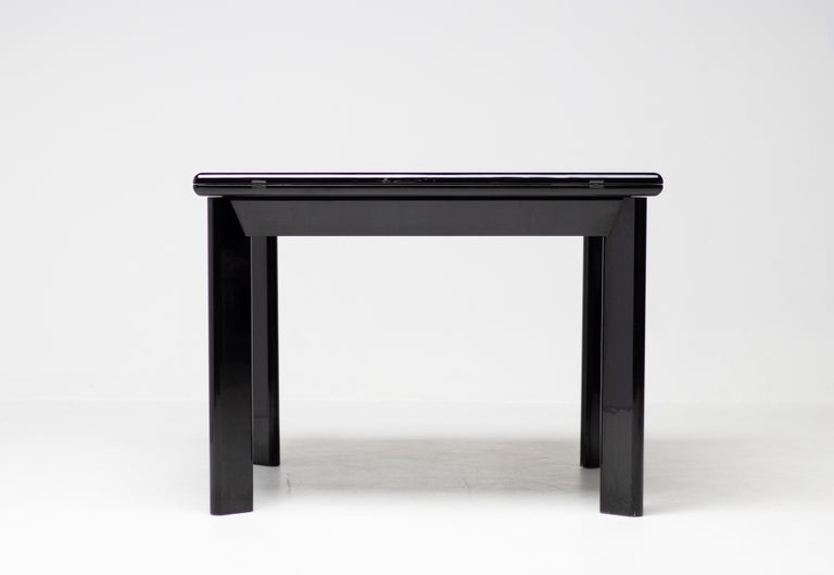 Rare Extendable Table, Kazuhide Takahama for Simon International, Black Lacquer - Image 3
