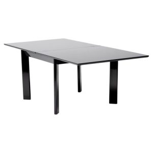 Rare Extendable Table, Kazuhide Takahama for Simon International, Black Lacquer