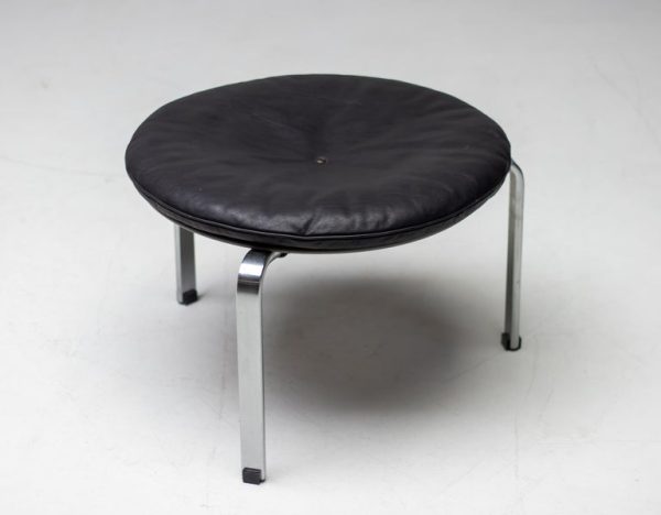 Poul Kjærholm PK33 Stool in Black Leather by E. Kold Christensen - Image 7