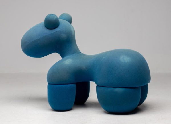 Mid Century Modern Eero Aarnio Blue Pony Chair - Image 2