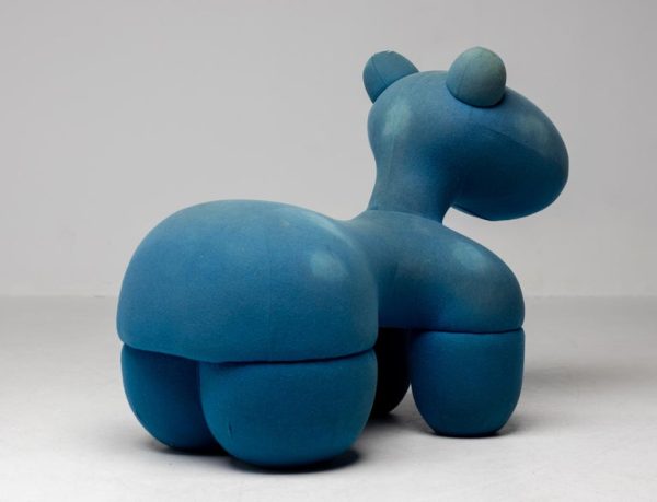 Mid Century Modern Eero Aarnio Blue Pony Chair - Image 3