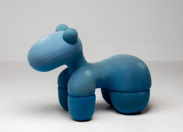Mid Century Modern Eero Aarnio Blue Pony Chair - Image 8