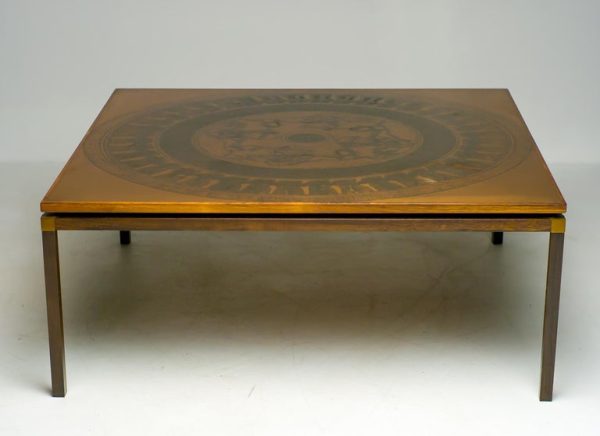 Scandinavian Modern Copper Coffee Table 'Circus Maximus' - Image 2