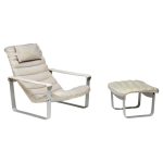 Ilmari Lappalainen Pulkka Lounge Chair and Ottoman