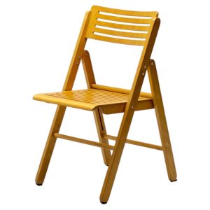 Set of 4 Dutch Plywood Folding Chairs – 1980s, Lightweight, Architectural Lines