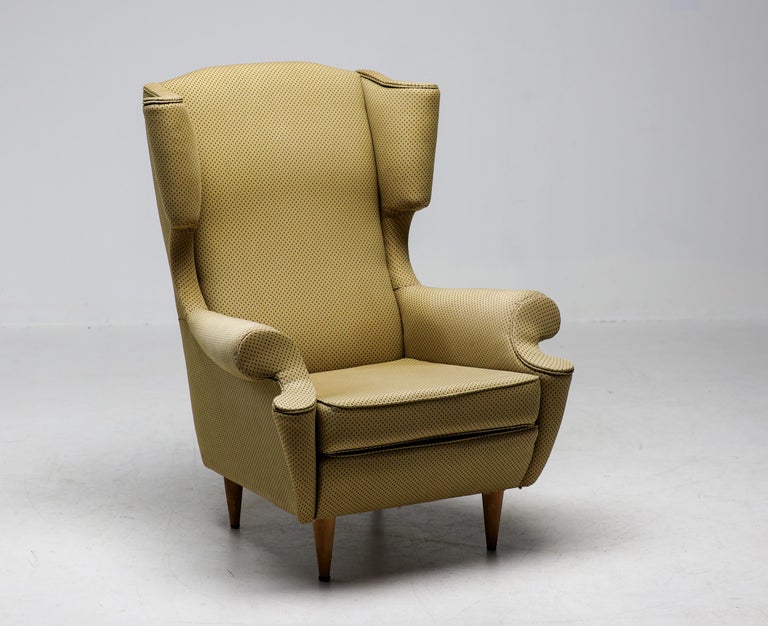Italian Monumental Wingback Chair by I.S.A. Bergamo, circa 1950 - Image 2