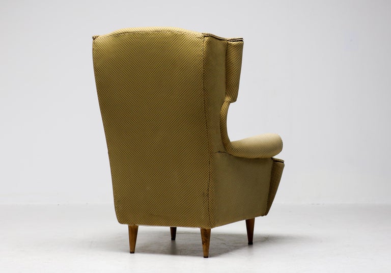 Italian Monumental Wingback Chair by I.S.A. Bergamo, circa 1950 - Image 8