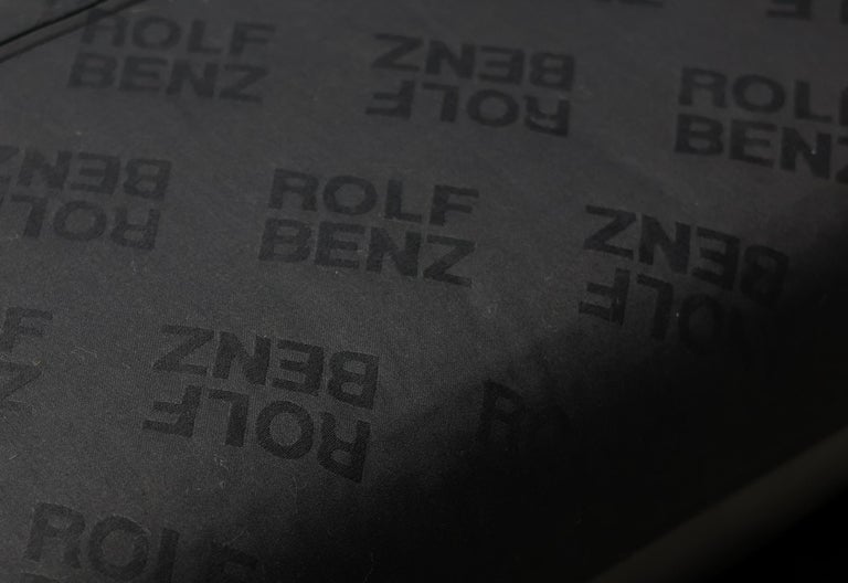 Rare Program 350 Three-Seater Sofa by Rolf Benz — Black Nappa Leather, Germany - Image 13