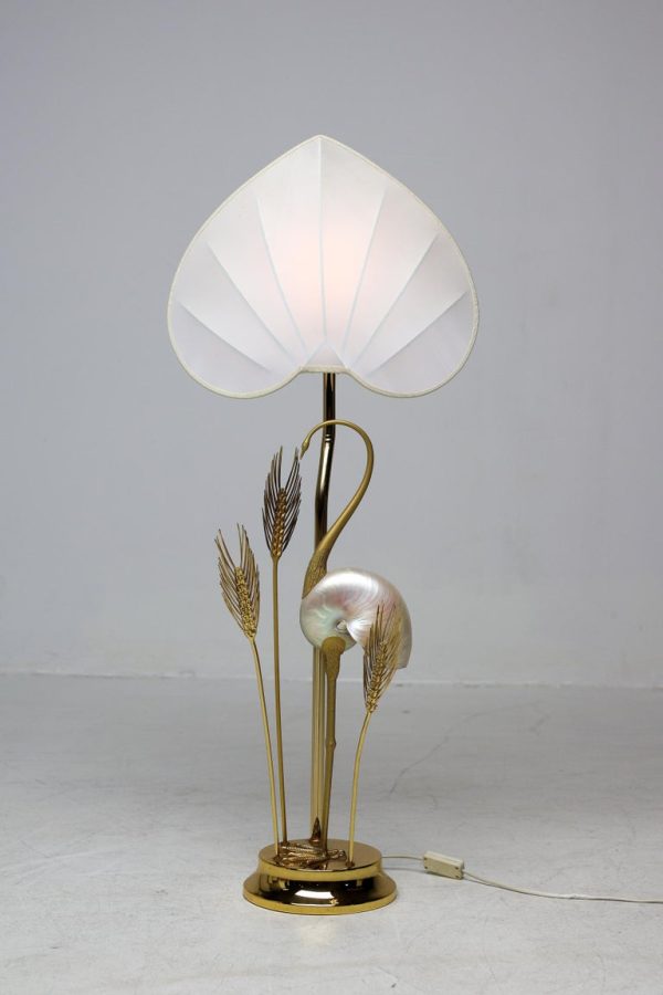 Monumental Gilt Brass Crane or Egret Floor Lamp by Antonio Pavia - Image 3
