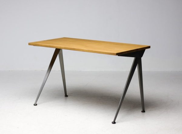 Jean Prouvé Compass Direction Desk Limited RAW Steel and Natural Oak by Vitra - Image 13