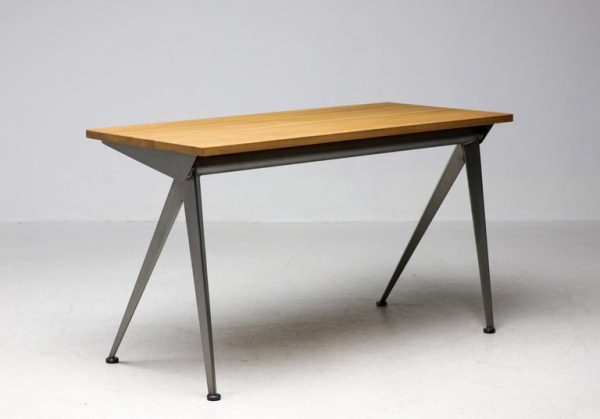 Jean Prouvé Compass Direction Desk Limited RAW Steel and Natural Oak by Vitra - Image 5