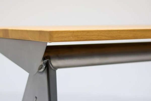 Jean Prouvé Compass Direction Desk Limited RAW Steel and Natural Oak by Vitra - Image 6