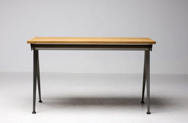 Jean Prouvé Compass Direction Desk Limited RAW Steel and Natural Oak by Vitra - Image 7
