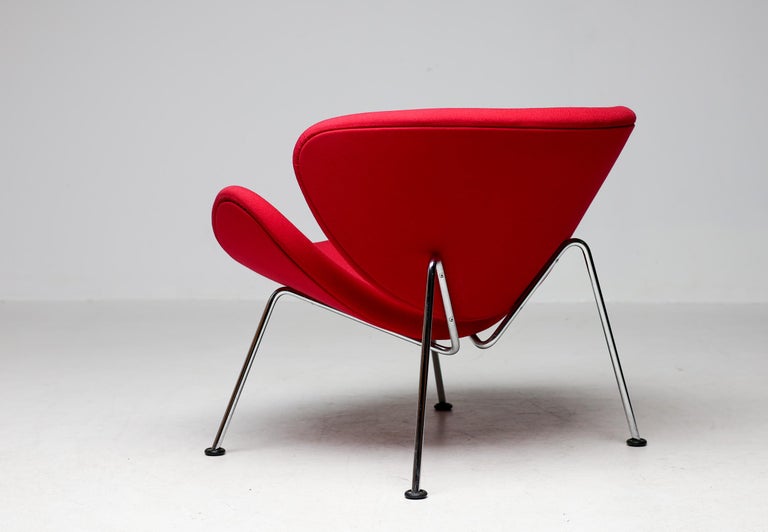 Mid Century Modern Red Orange Slice Chair by Pierre Paulin - Image 2