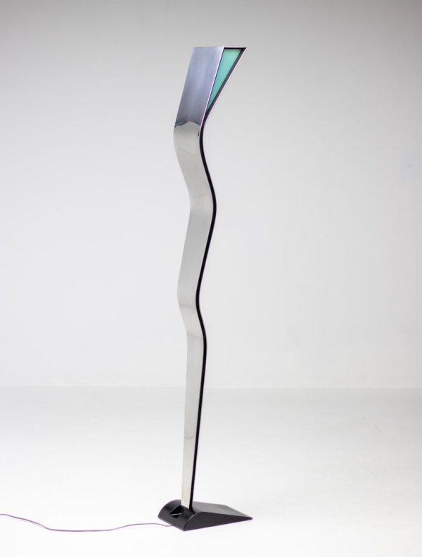Italian "Mirror Man" Uplighter in Mirror Glass Post Modern Hollywood Recency - Image 8