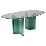 Luigi Massoni Oval Glass Writing Table