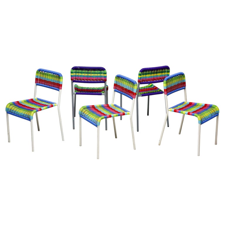 Set of Five IKEA Färgglad Children’s Chairs