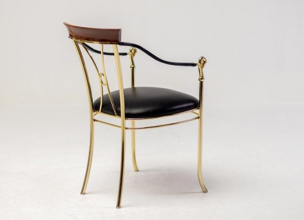 Vidal Grau Brass Swan Chair - Image 5