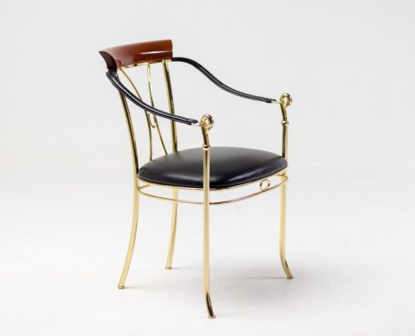 Vidal Grau Brass Swan Chair - Image 7