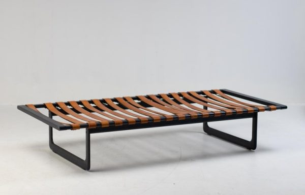 Zanotta "Grand Italia" Black Leather Daybed by De Pas, D'Urbino & Lomazzi - Image 5