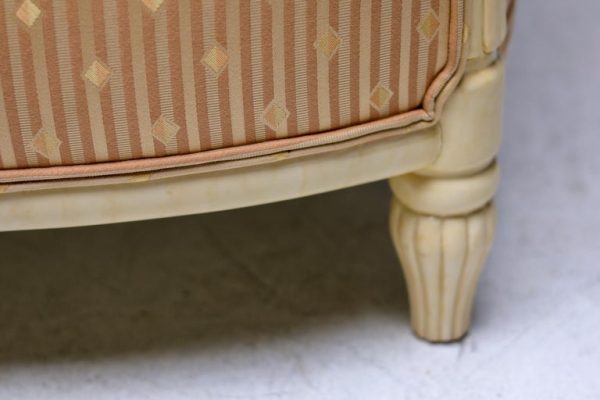 Fine Art Deco Bergère Club Chair Hollywood Recency Style Damask - Image 6