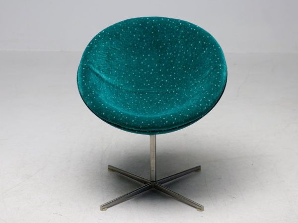 Unique Tramontana Jade and Ember Velvet Verner Panton C1 Chairs - Image 2