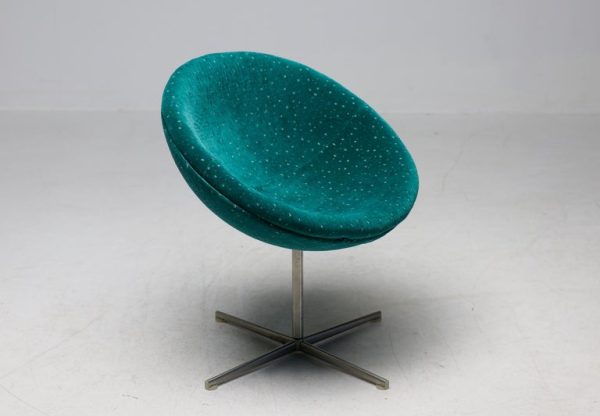 Unique Tramontana Jade and Ember Velvet Verner Panton C1 Chairs - Image 14