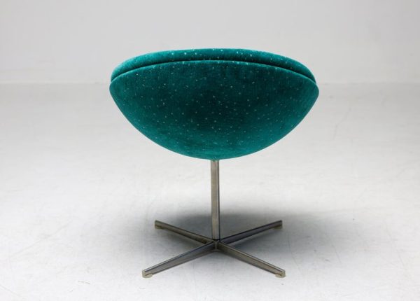 Unique Tramontana Jade and Ember Velvet Verner Panton C1 Chairs - Image 15