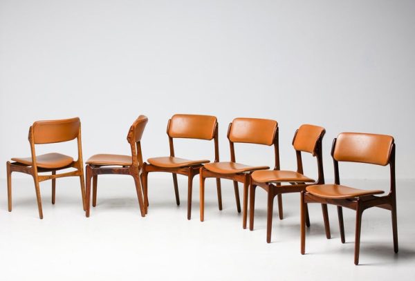 Set of 6 Danish Mid Century Modern Model 49 Rosewood Dining Chairs by Erik Buch - Image 5
