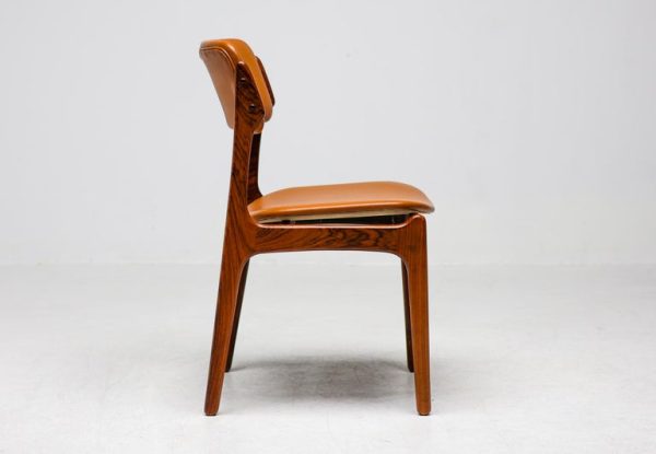 Set of 6 Danish Mid Century Modern Model 49 Rosewood Dining Chairs by Erik Buch - Image 3