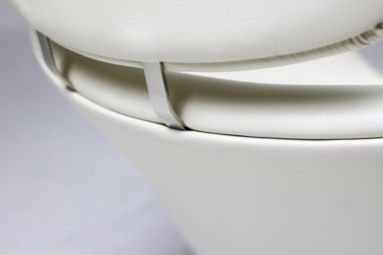 Artifort Tulip F545 Lounge Chair by Pierre Paulin, White Leather - Image 11