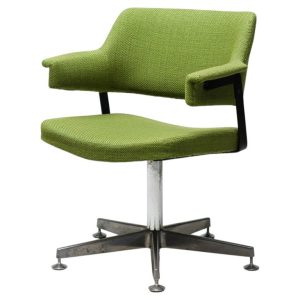 André Cordemeyer Desk Chair for Gispen, Green Wool, Netherlands, 1960s
