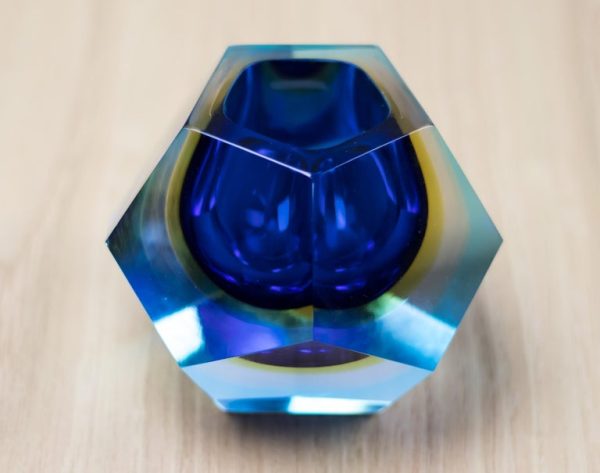 Mid Century Modern Sommerso Murano Glass Vase by Alessandro Mandruzzato - Image 2
