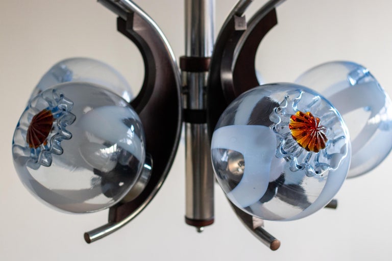 Murano Glass Chandelier by Mazzega, Italy, 1970 - Image 5